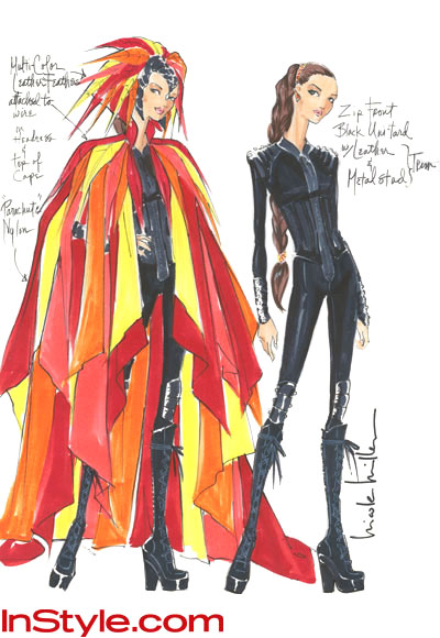 Fantasy Fashion Game on Fashion Sketches Of Katniss   S Fire Dress   Hayley E  Lavik